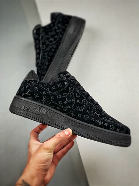 louis vuitton air force ones black|virgil lv air force 1.